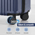 2pcs Trunk Luggage Suitcase Travel Carry On TSA Lock 12" 20" Navy