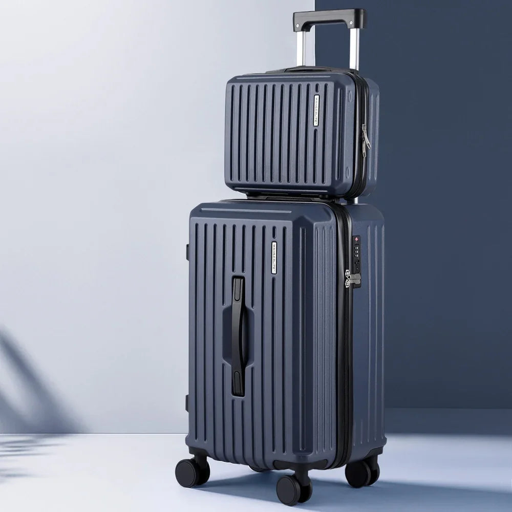 2pcs Trunk Luggage Suitcase Travel Carry On TSA Lock 12