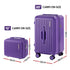 Wanderlite 2pcs Trunk Luggage Suitcase Travel Carry On TSA Lock 12" 20" Purple