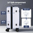 2pcs Trunk Luggage Suitcase Travel Carry On TSA Lock 12" 20" White