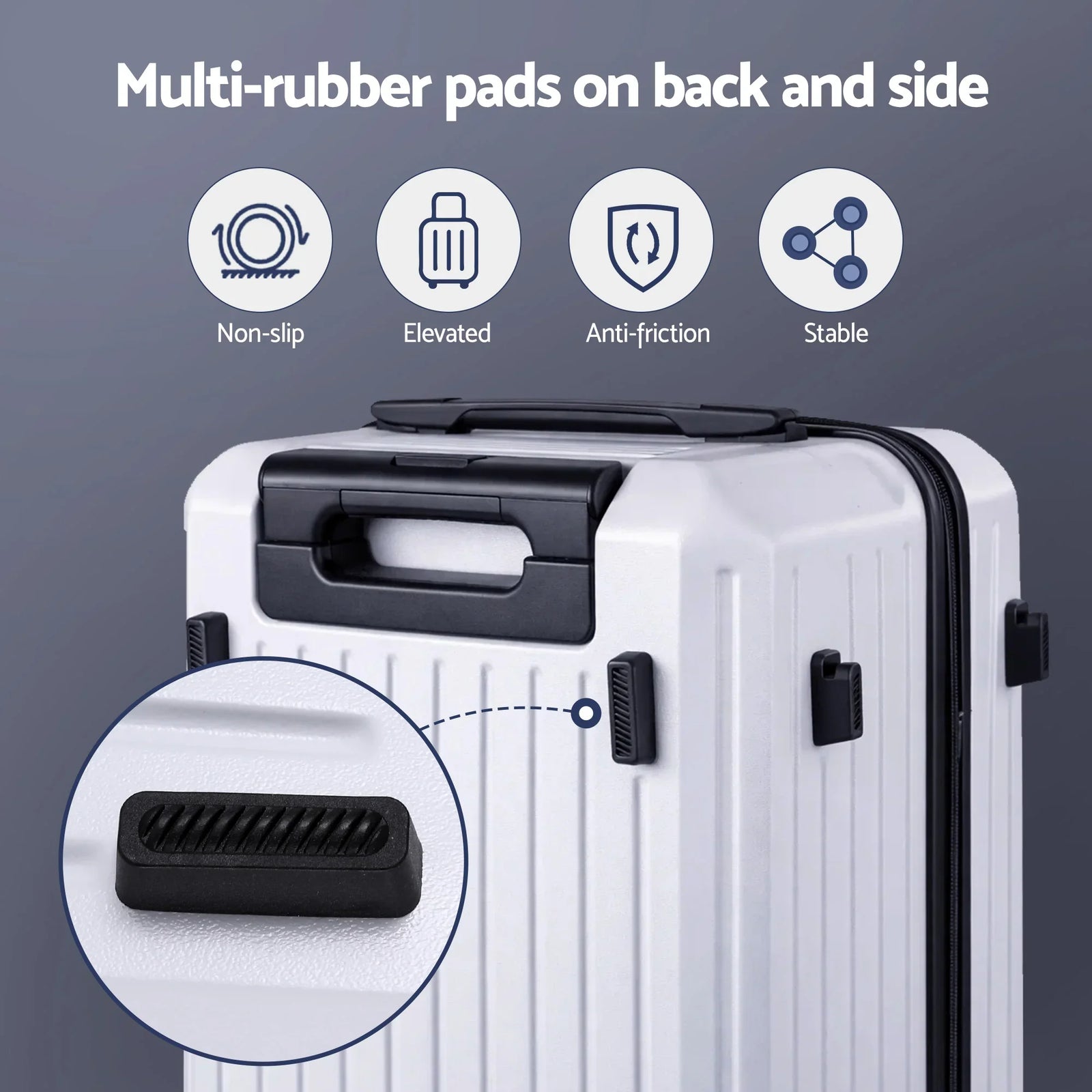 2pcs Trunk Luggage Suitcase Travel Carry On TSA Lock 12