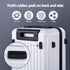 2pcs Trunk Luggage Suitcase Travel Carry On TSA Lock 12" 20" White