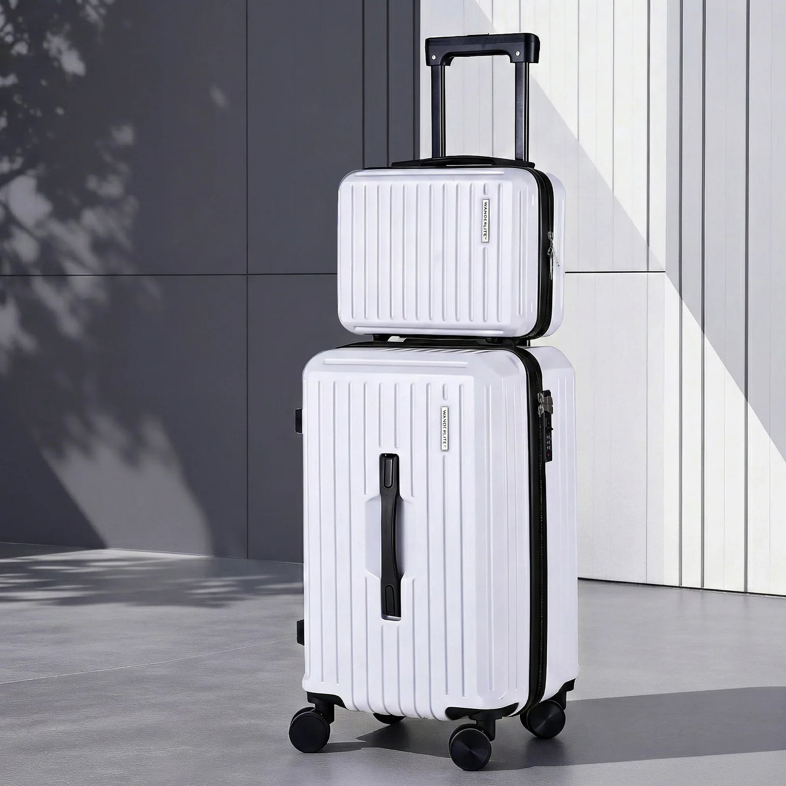 2pcs Trunk Luggage Suitcase Travel Carry On TSA Lock 12