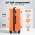 28" Trunk Luggage Suitcase Travel 5 Wheels Type-C Port TSA Orange