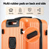 28" Trunk Luggage Suitcase Travel 5 Wheels Type-C Port TSA Orange