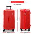 28" Trunk Luggage Suitcase Travel 5 Wheels Type-C Port TSA Red
