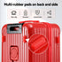 28" Trunk Luggage Suitcase Travel 5 Wheels Type-C Port TSA Red