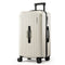 28" Trunk Luggage Suitcase Travel 5 Wheels Type-C Port TSA Smoky White
