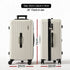 28" Trunk Luggage Suitcase Travel 5 Wheels Type-C Port TSA Smoky White