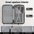 28" Trunk Luggage Suitcase Travel 5 Wheels Type-C Port TSA Smoky White