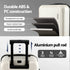 28" Trunk Luggage Suitcase Travel 5 Wheels Type-C Port TSA Smoky White