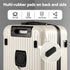 28" Trunk Luggage Suitcase Travel 5 Wheels Type-C Port TSA Smoky White
