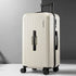 28" Trunk Luggage Suitcase Travel 5 Wheels Type-C Port TSA Smoky White