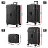 4pcs Trunk Luggage Suitcase Set Travel Carry On TSA Lock Black