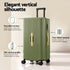 Wanderlite 28" Modern Vertical Trunk Luggage Suitcase Travel 5 Wheels Type-C TSA Olive Green