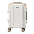 Wanderlite 20" Aluminium Frame Carry On Luggage Suitcase TSA Lock Spinner Wheels White Gold