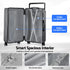 28" Wide Handle Luggage Suitcase Travel TSA Lock Anthracite Grey