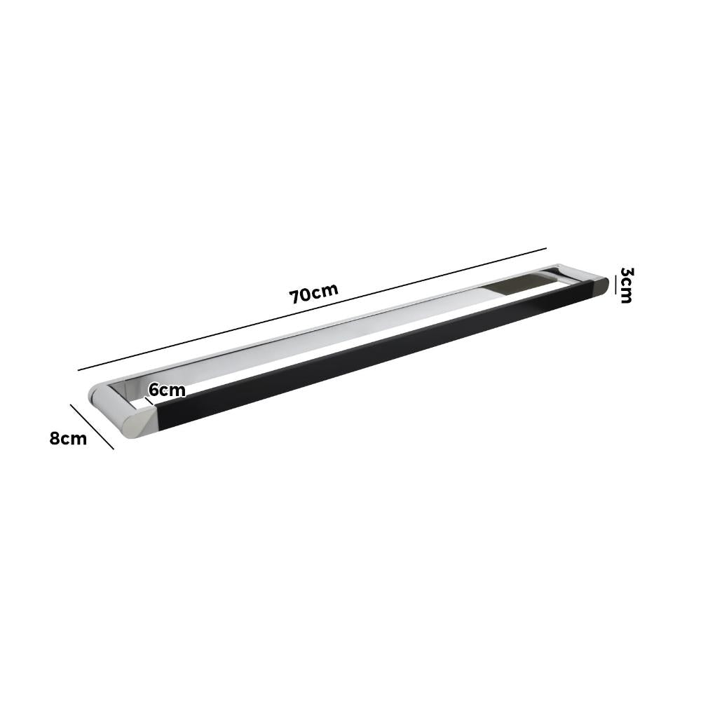 Single Towel Rail 70cm Rack Bar Holder Chrome TB700