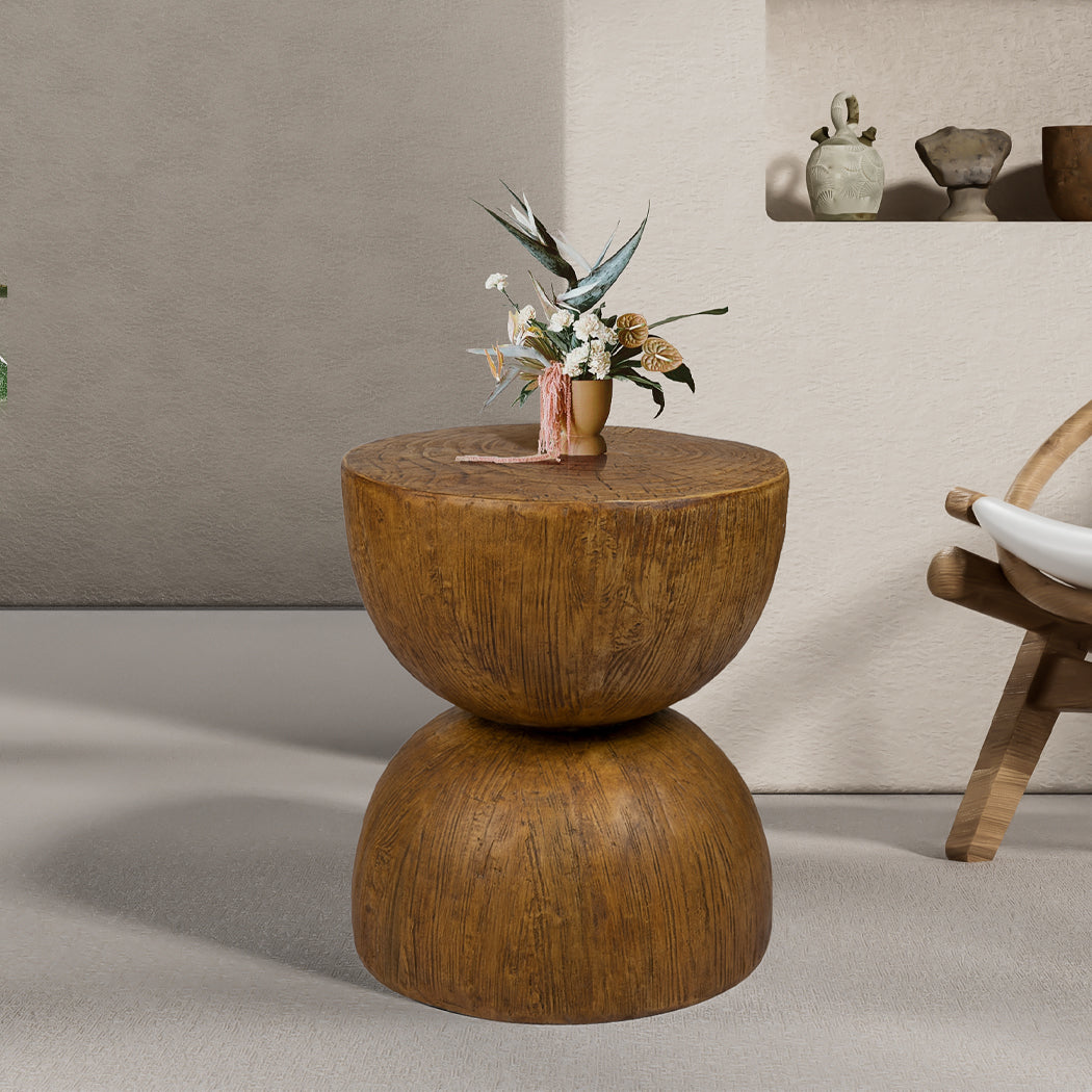 Levede Side Table Terrazzo Coffee Tables Oak-1942353404760297479