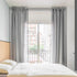 Marlow Silver Double Curtain Rod Steel Pole Pommel Set Extendable Adjustable-2029387251229790214
