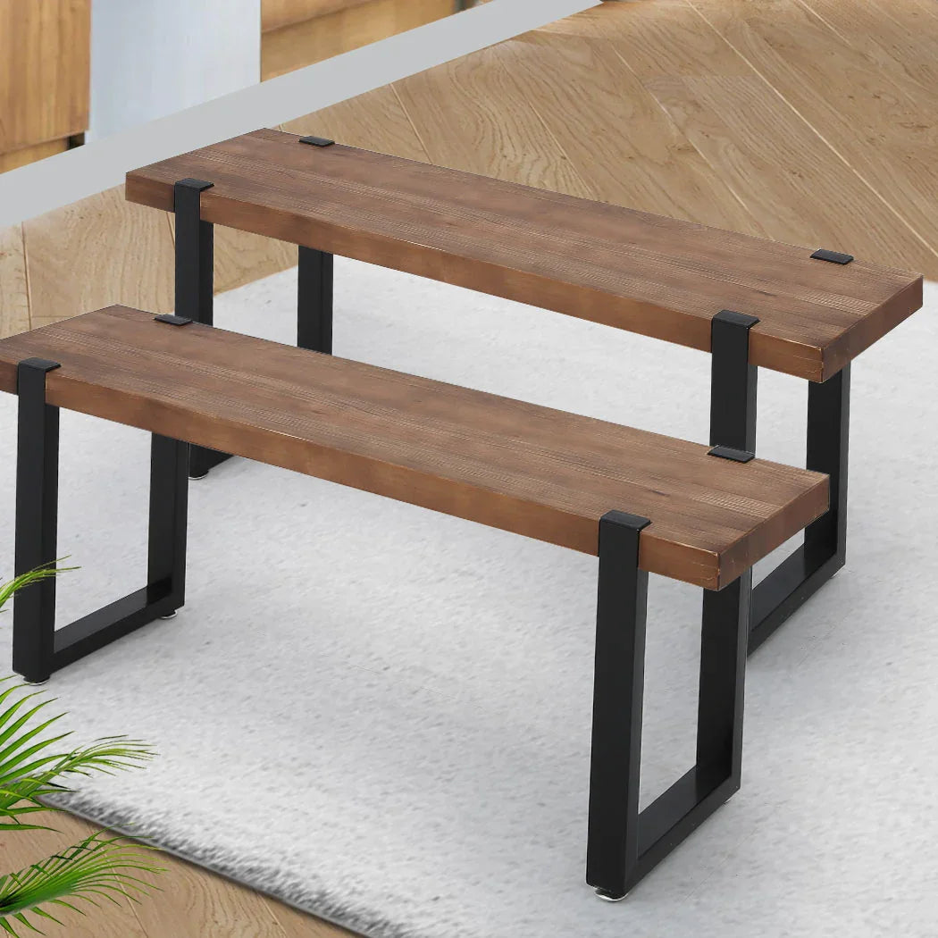 Levede 2x Dining Bench Chairs Wooden 140cm-2006733261165957126