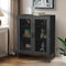 Levede Storage Cabinet Steel Kitchen Black-2006733266635329542