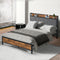 Levede Queen Bed Frame Tufted Headboard USB Charge-2006733226692972550
