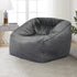 Marlow Bean Bag Chair Cover Soft Velvet Dark grey-2006733217914294278