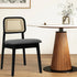Levede 2x Dining Chair Wood Rattan Armless Black-2006732686818938886
