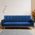 Levede Sofa Bed Convertible Velvet Lounge Recliner Couch Sleeper 3 Seater Blue-2006732804825681926