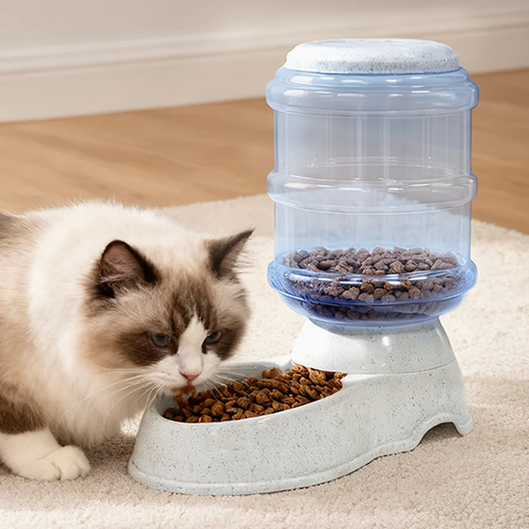 Pawz Automatic Pet Feeder Water Dispenser 3.5L Grey-2050056903555420166