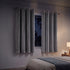 Marlow Velvet Blackout Curtains 2-Panel Room Darkening Eyelet Curtains Grey-2072893567436722182