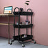 Levede 3 Tiers Kitchen Storage Trolley Black-2018816687264108550