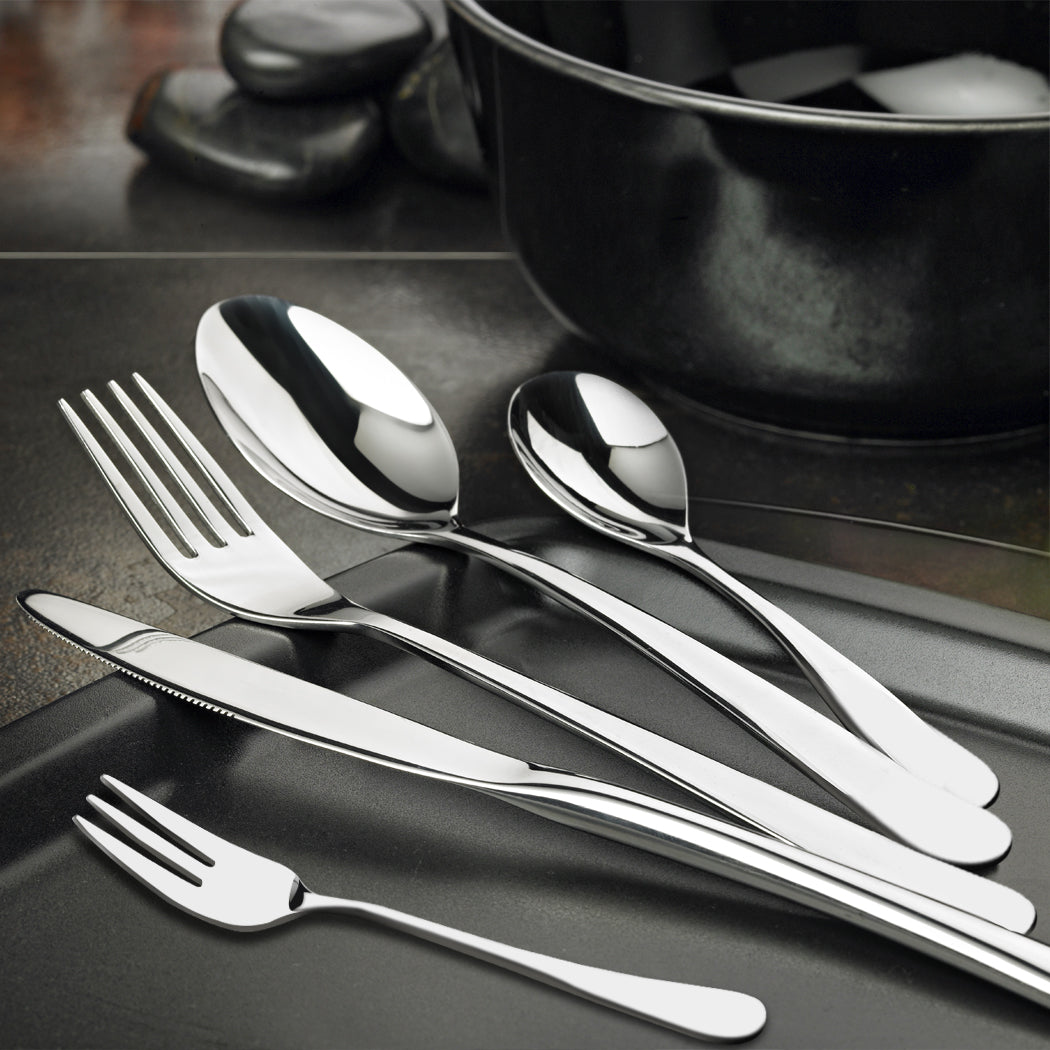 TOQUE Cutlery Set Stainless Steel 30PCS Silver-1864184347595247622
