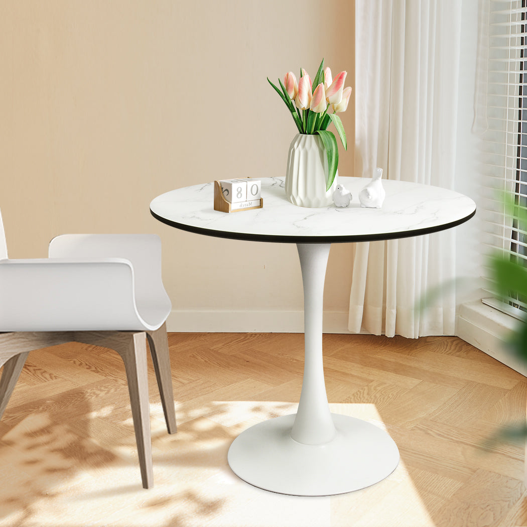 Levede Dining Table Kitchen 4 Person White-1864183286683799558