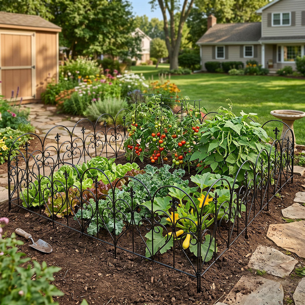 Mountview Decorative Garden Fence 5-Panel Animal Barrier Flower Edging Border-2072893570720862214