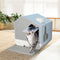 PaWz Fully Enclosed Cat Litter Box Mat Blue-2006732996912222214