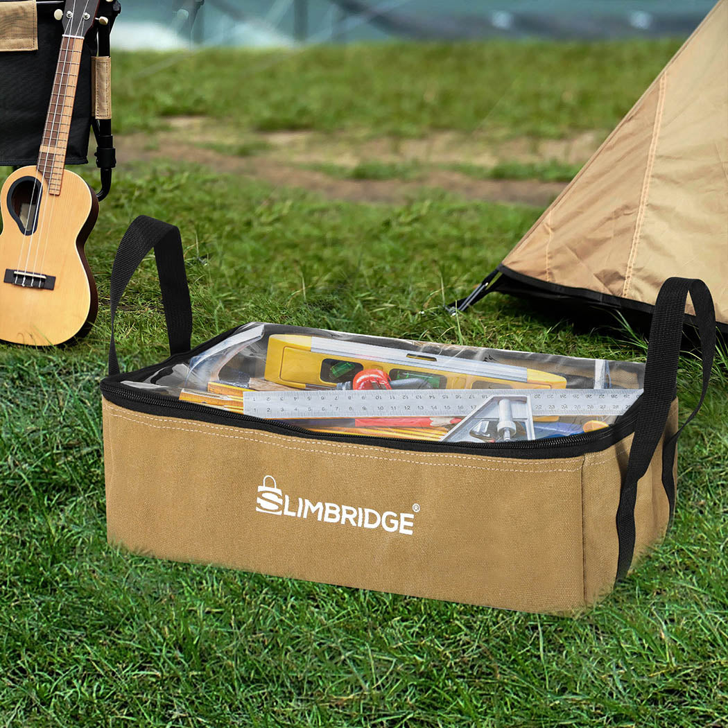 Slimbridge 3PCS Camping Canvas Storage Khaki-2006732920013852678
