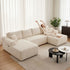 Levede Modular Sofa Lounge Set Corduroy U Shaped Sectional Cloud Couch Beige-2050056788379832326