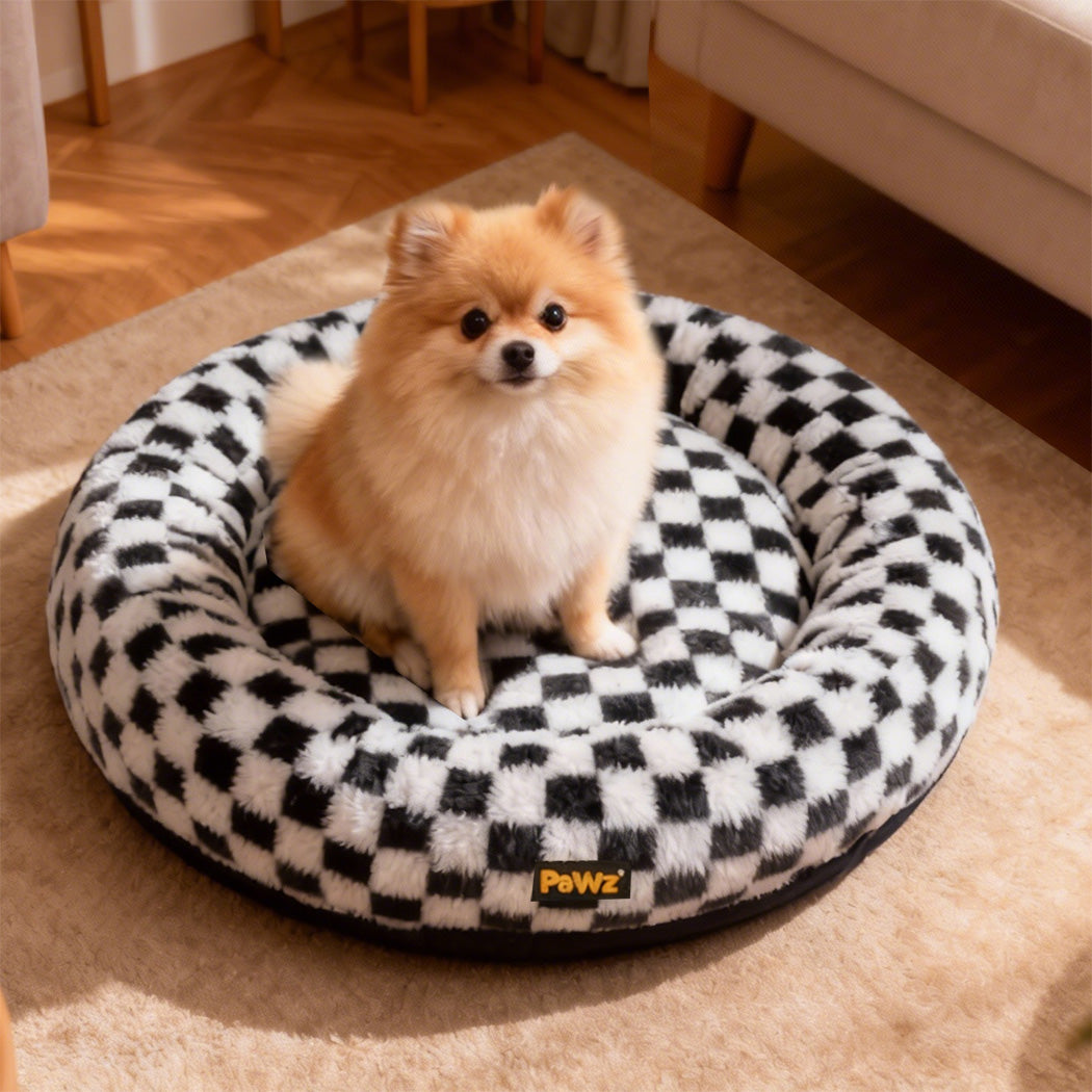 Pawz Circular Plush Dog Cosy Bed Calming Pet Plush Bed-2050056800044191750