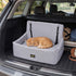 Pawz Large Dog Car Seat Booster Plush Dual-Side Portable Travel Bed Grey-2100034993228222470