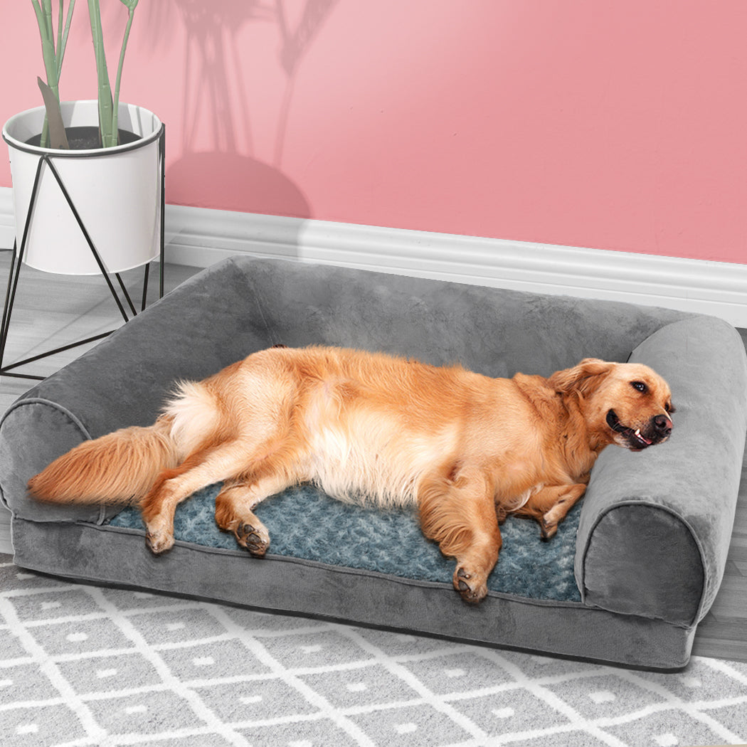 PaWz Pet Bed Sofa Dog Bedding Soft Warm XL Grey X-Large-1864184497445146630