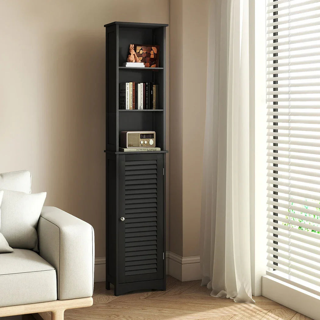 Levede Tall Bathroom Cabinet Storage 166cm Tallboy Cupboard Adjustable Shelf-2050056757920796678