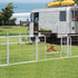 PaWz 8 Panel 24'' Pet Dog Playpen Puppy White 24 inch-2006733296003846150