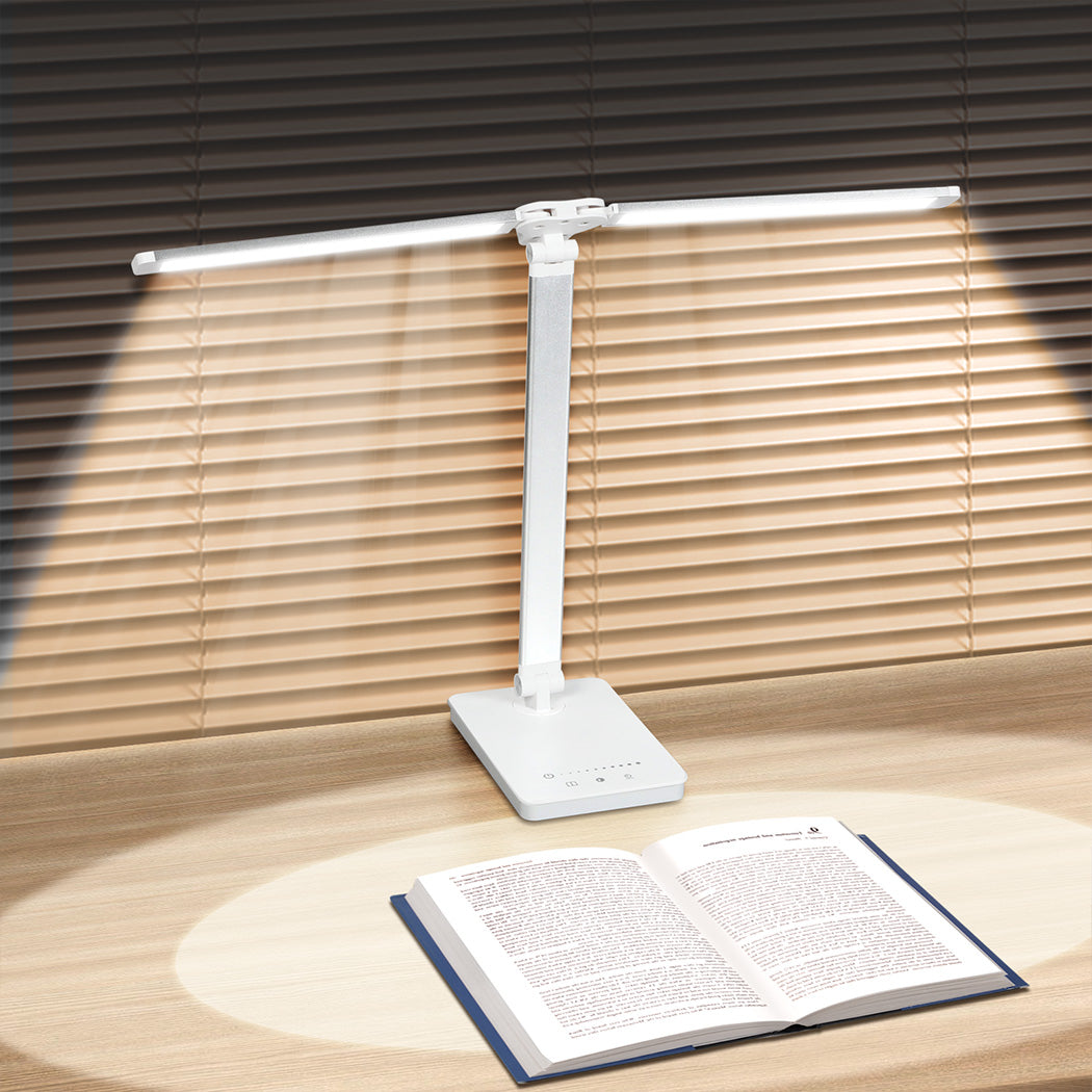 Emitto Double Head Desk Lamp LED Light Eye Caring USB-1919892815475773446