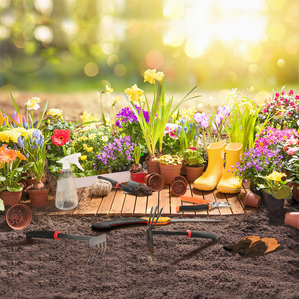 Lambu Gardening Hand Tools 7PC with Storage Bag-1864183568343896070