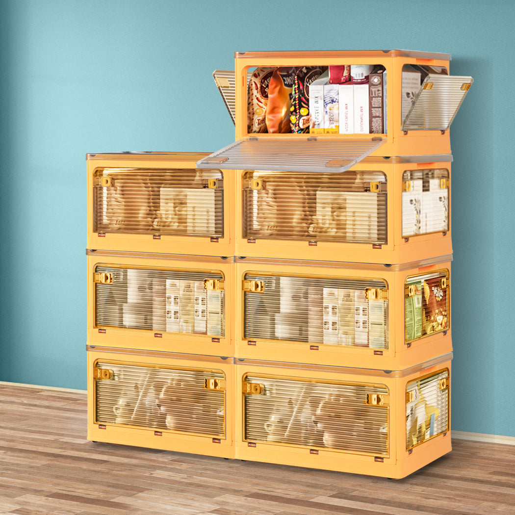 Storage Organiser Large Box Stackable M Orange Medium-2006733026066829318