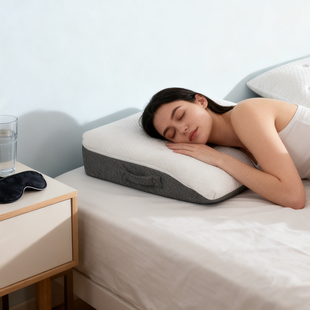 Dreamz Memory Foam Leg Elevation Pillow Bed Wedge Improve Circulation Support-2050056764874952710