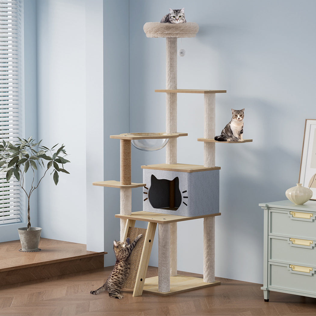Pawz Cat Tree Tower Large Scratcher Condo House 160cm-1942353719559589894