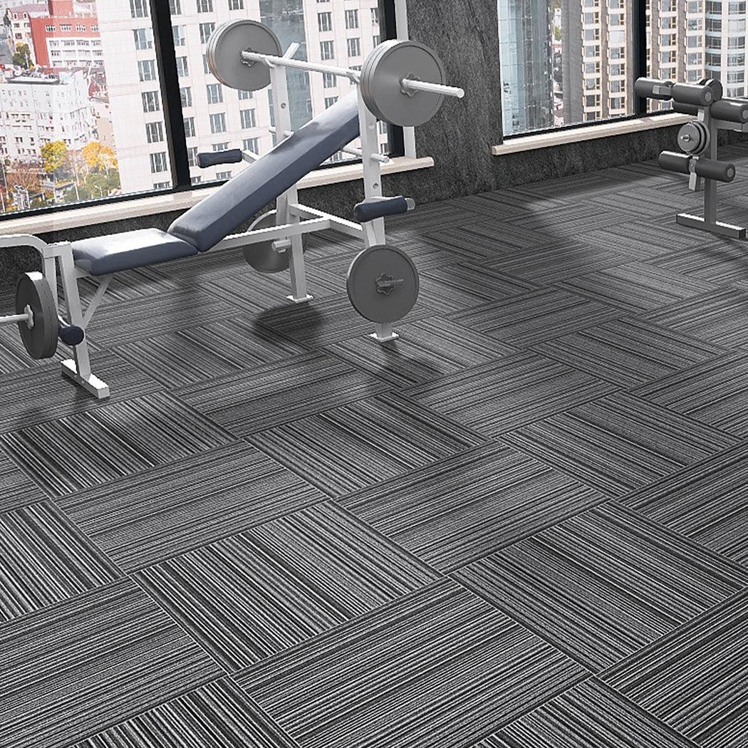 Marlow 20x Carpet Tiles 5m2 Box Heavy Black-2018816860090404871